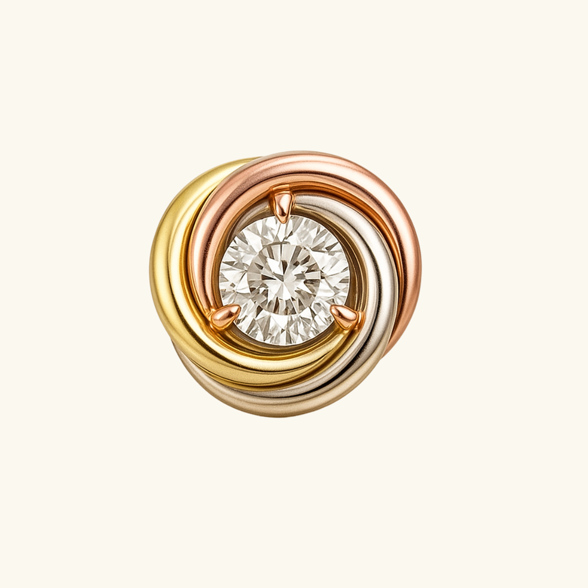 Trinity Diamond Stud Earrings