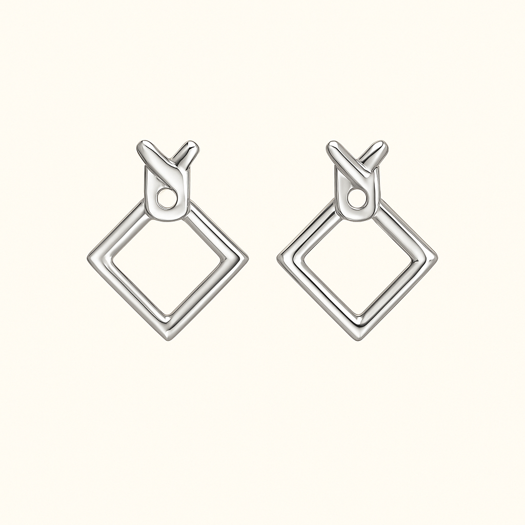 KIKI Geometric Diamond Earrings