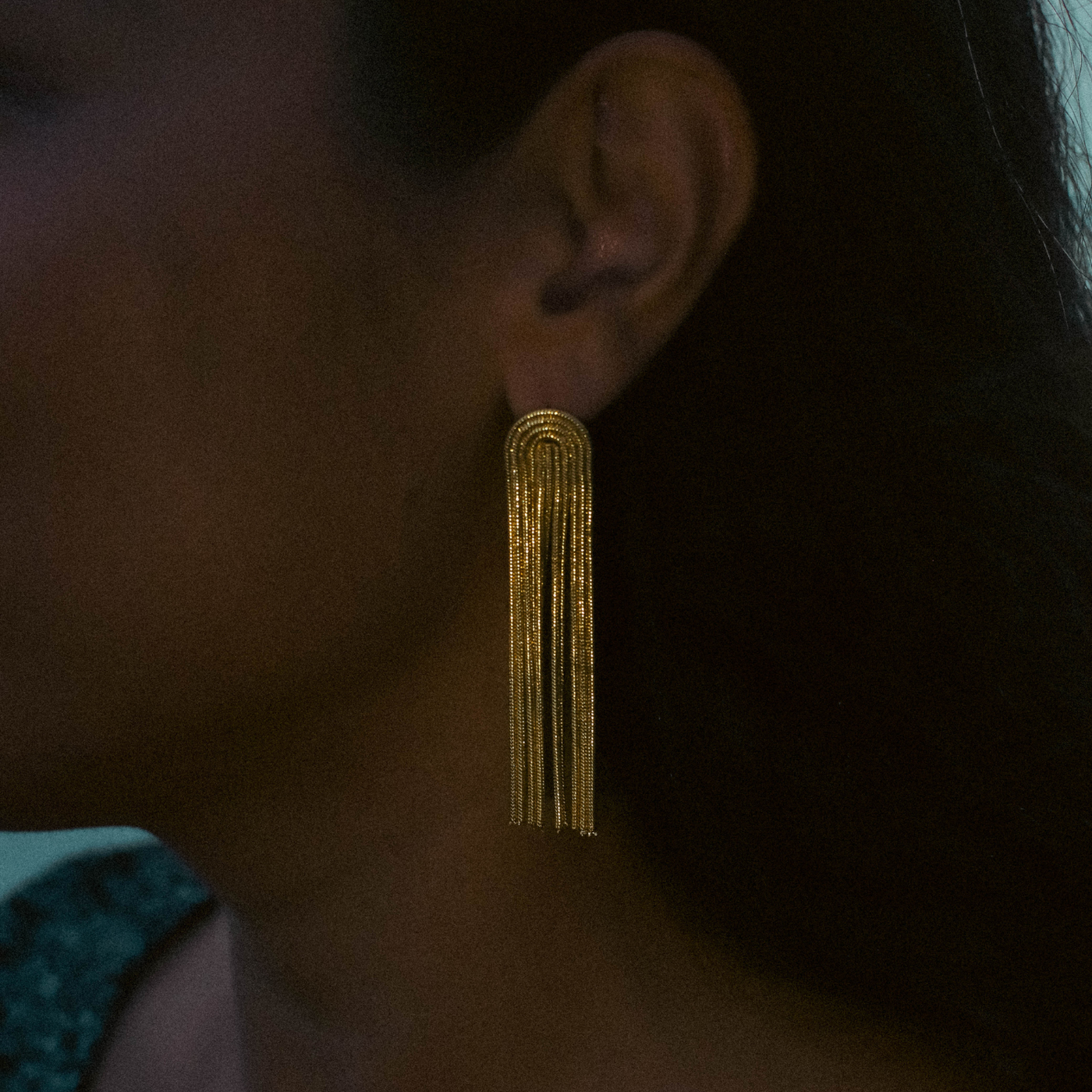 LYRA Gold Tassel Earrings