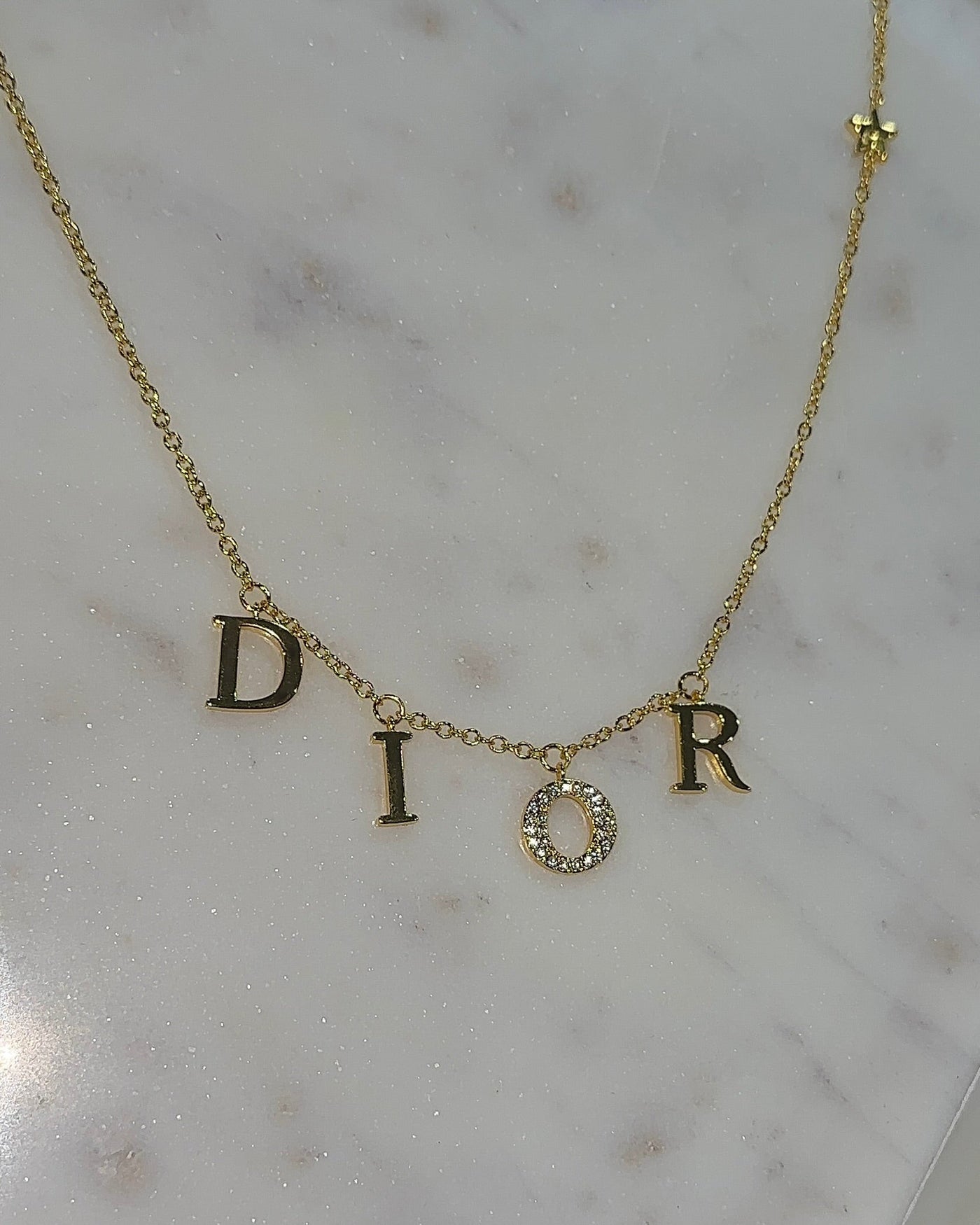 18K Gold Plated CD Design Necklace