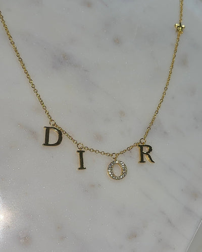 18K Gold Plated CD Design Necklace