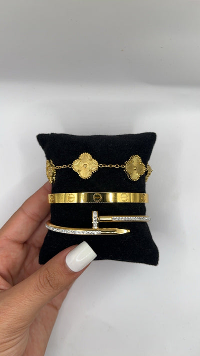 Aurora 3-Piece Bracelet Set | 18K Gold Plated