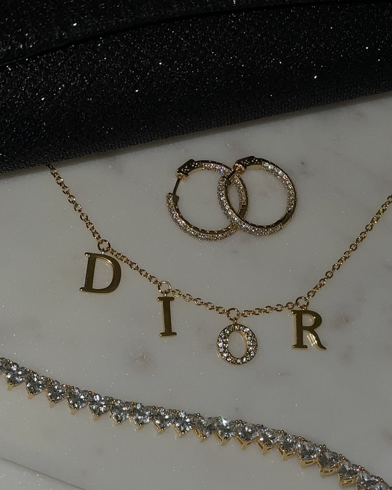 18K Gold Plated CD Design Necklace
