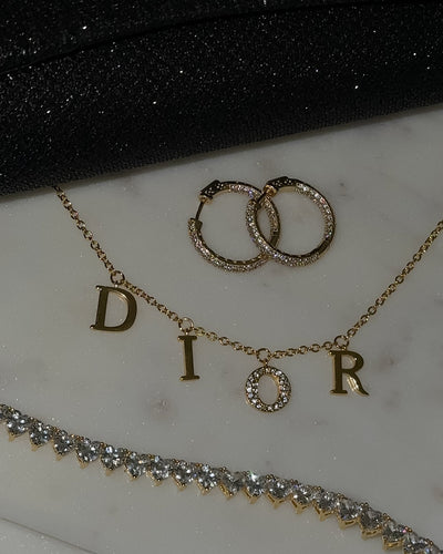 18K Gold Plated CD Design Necklace
