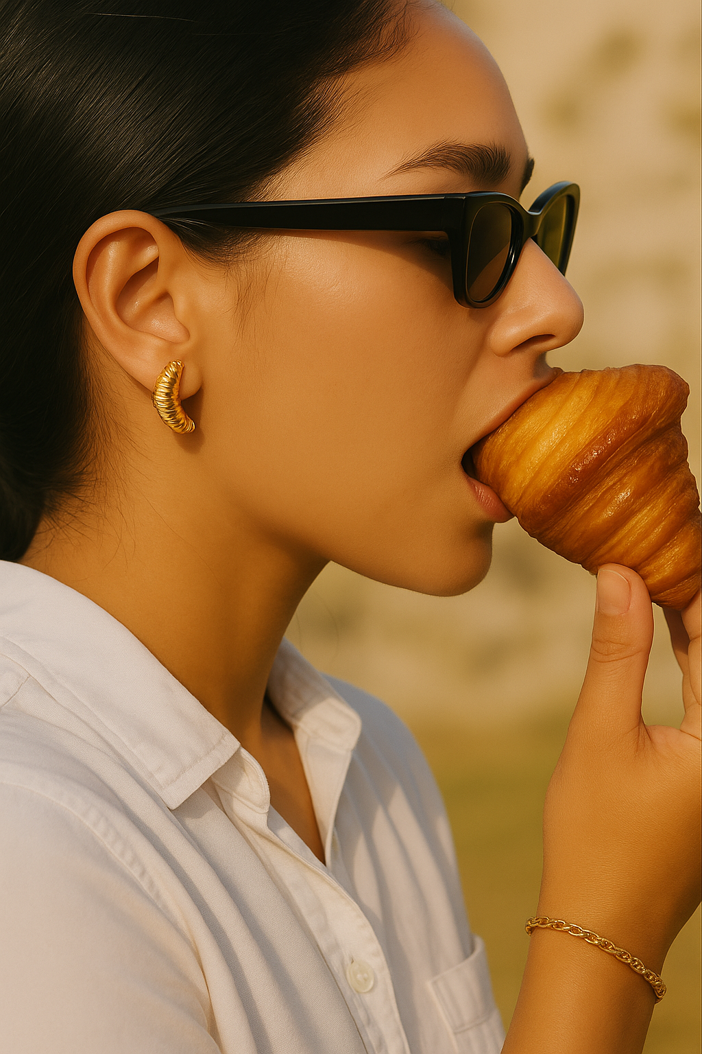 Croissant-Inspired Mini Hoop Earrings