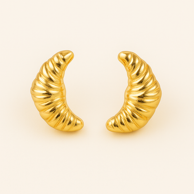 Croissant-Inspired Mini Hoop Earrings