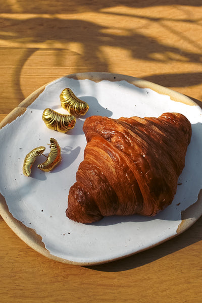 Croissant-Inspired Mini Hoop Earrings