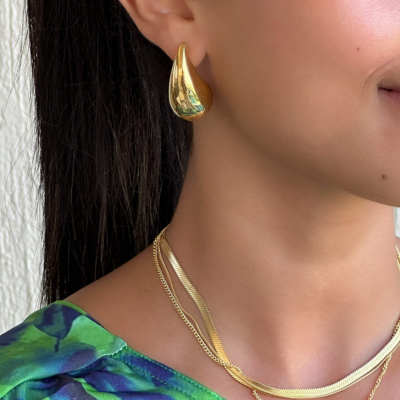 Gold ELLA Water Drop Earrings