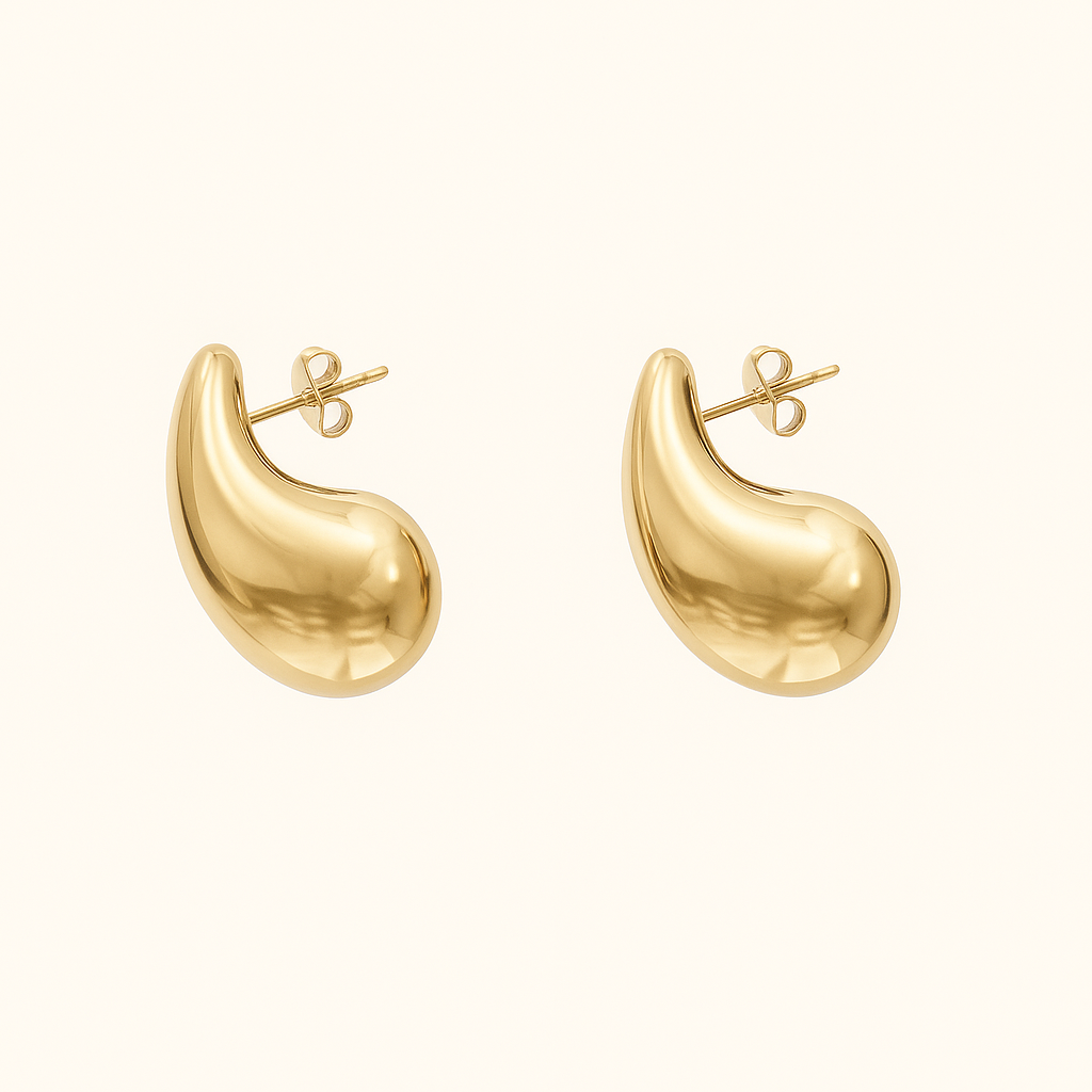 Gold ELLA Water Drop Earrings