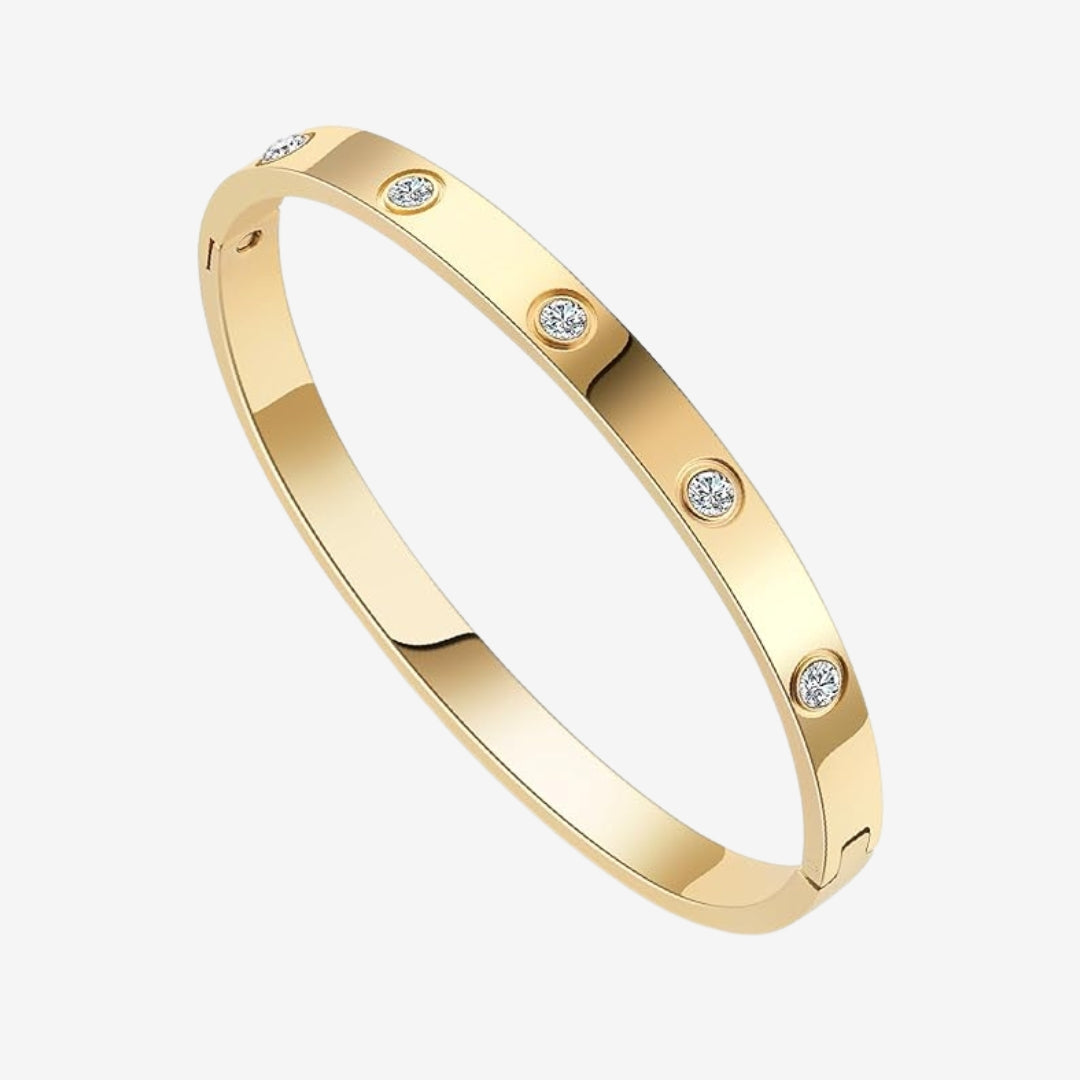 Zirconia-Embellished Endless Loop Bracelet
