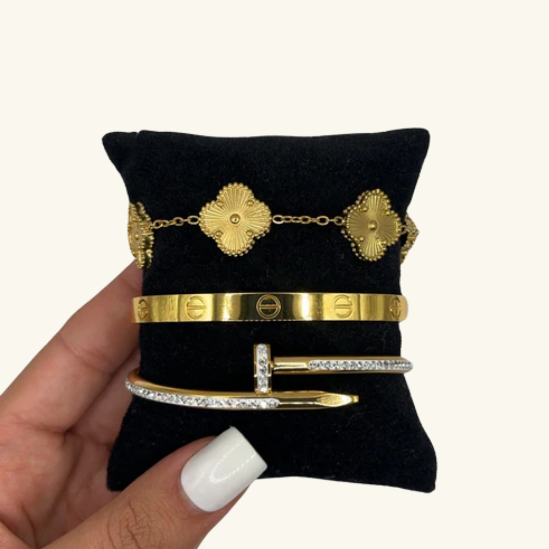 Aurora 3-Piece Bracelet Set | 18K Gold Plated